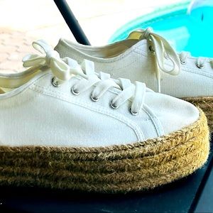 Steve Madden fabric platform sneakers.